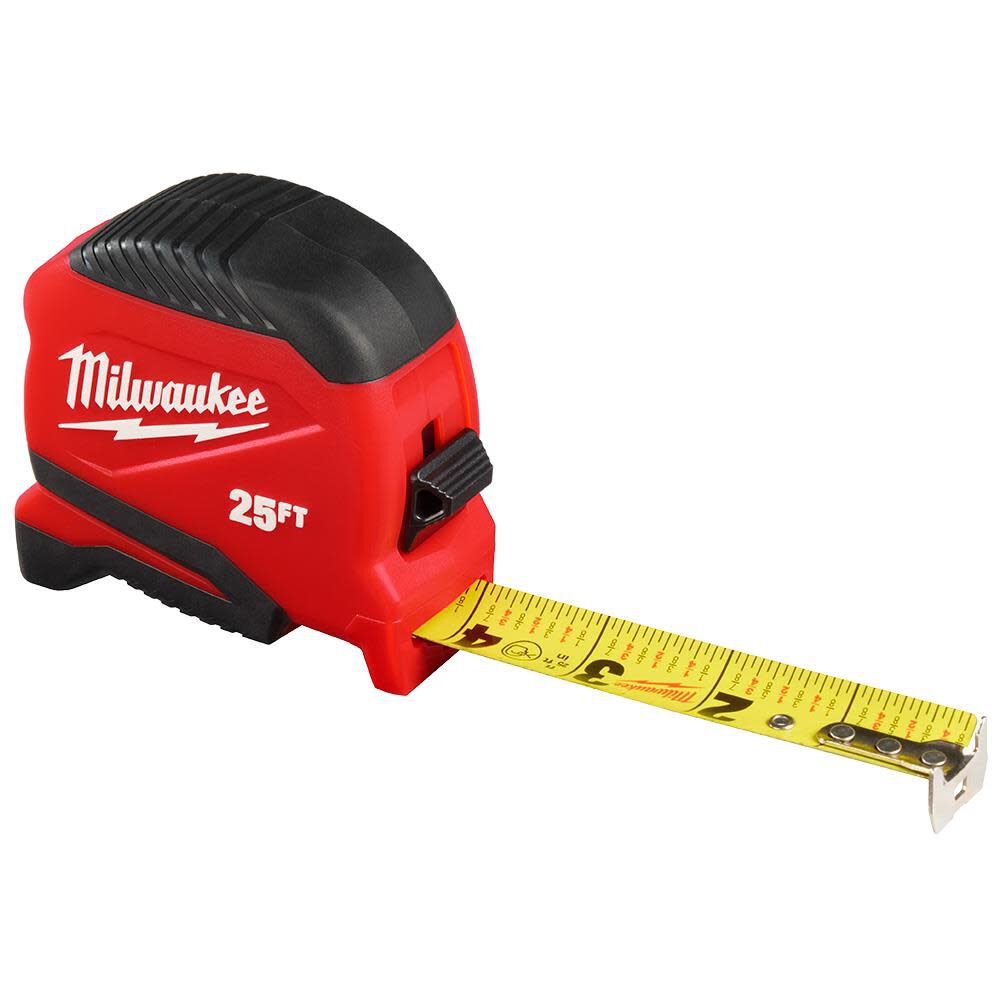 Milwaukee 25 Ft. Compact Tape Measure, large image number 1