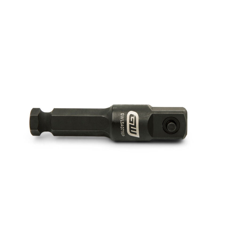 GEARWRENCH 7/16 Inch Hex x 1/2 Inch Square Lineman Impact Adapter, large image number 1