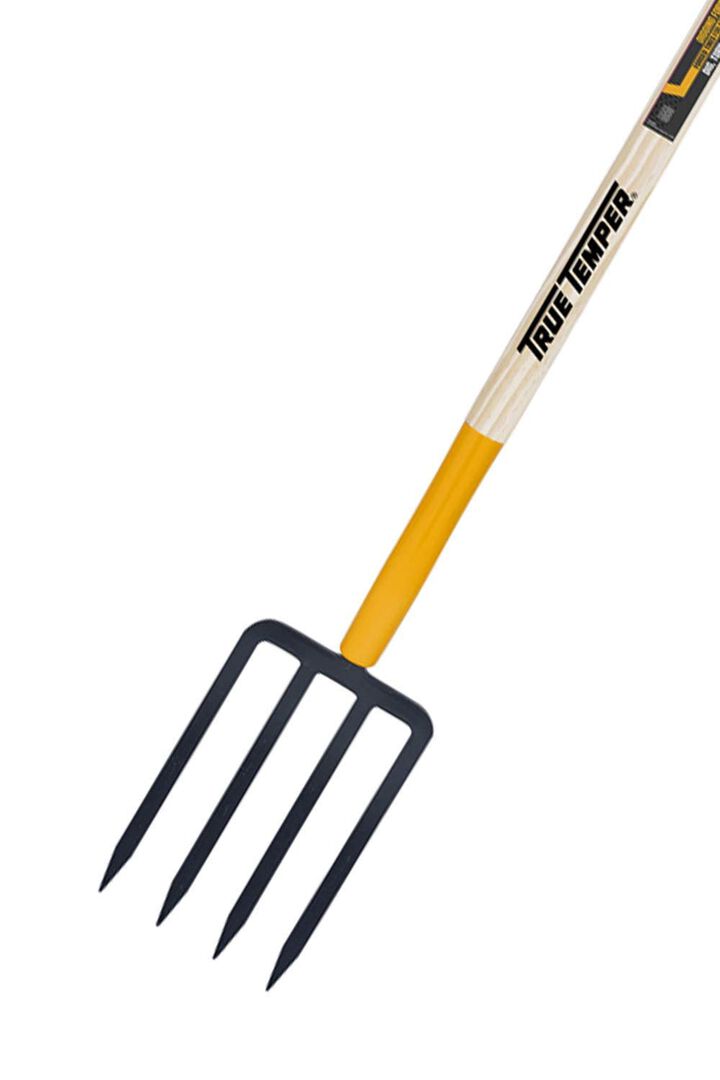 True Temper 4-Tine Spading Fork with D-Top Grip on Hardwood Handle, large image number 1
