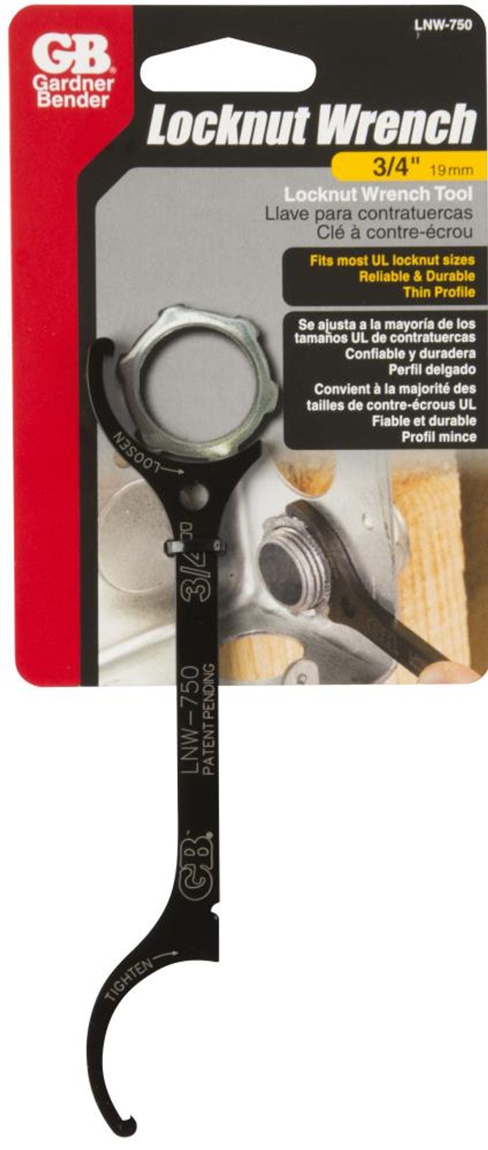 Gardner Bender GB LNW-750 LockNut Wrench 3/4in, large image number 4
