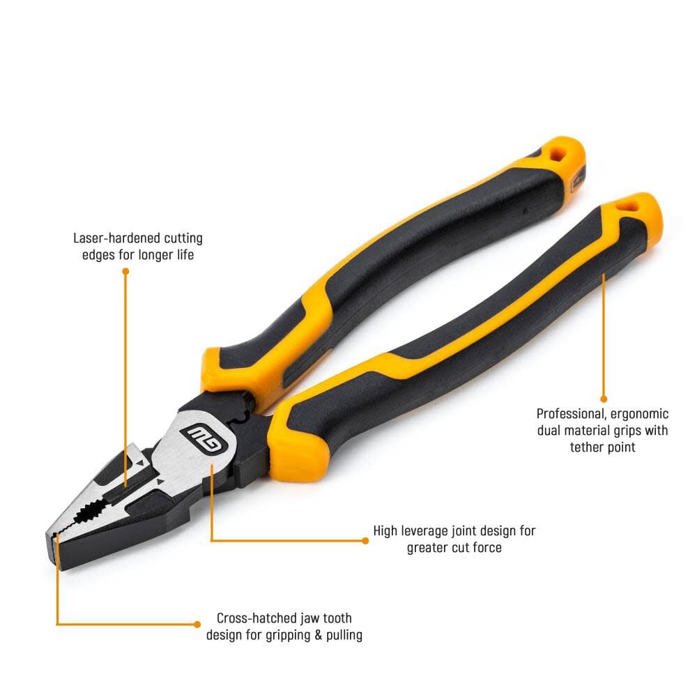 GEARWRENCH Pitbull Universal Cutting Pliers 8in Dual Material, large image number 2