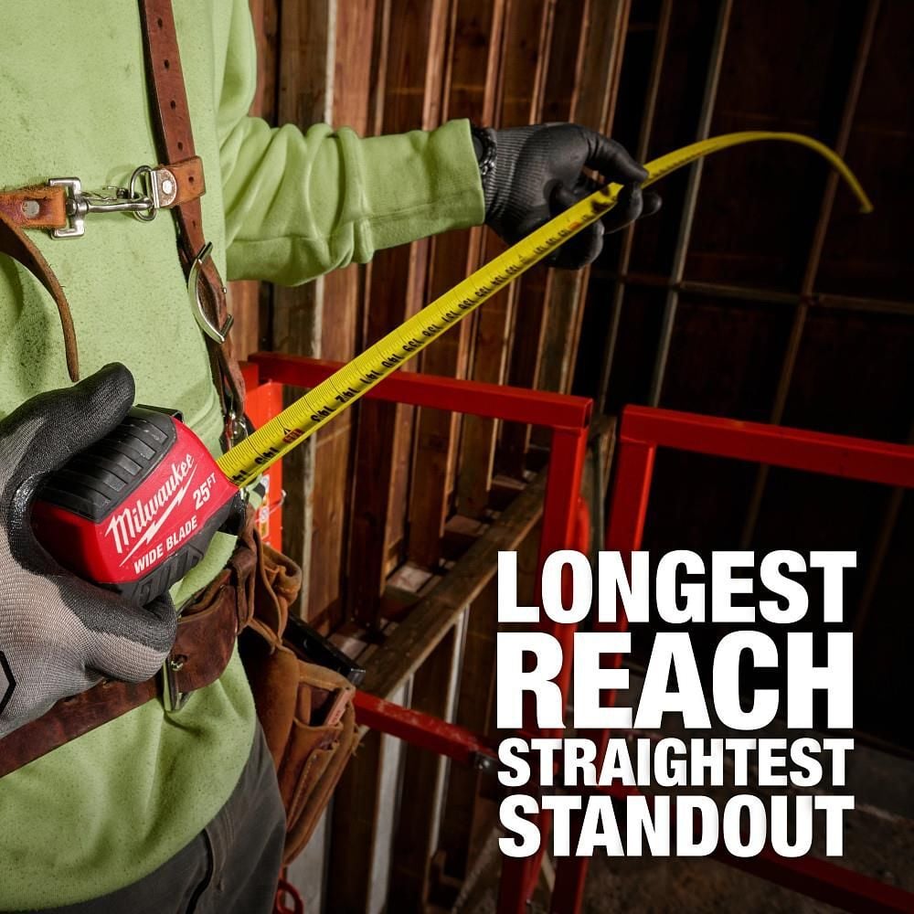 Milwaukee 25 Ft. Wide Blade Tape Measure, large image number 4