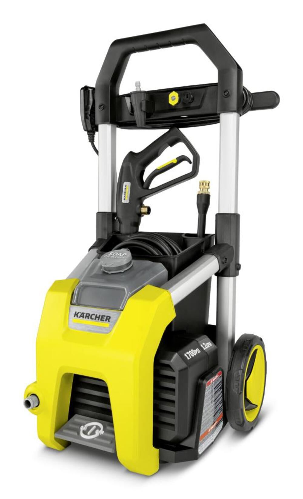 Karcher K1700 1700 PSI 1.2 GPM Electric Cold Water Pressure Washer with 3 Spray Nozzles – 1.106-109.0