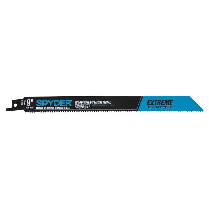Spyder 9 Inch 10 TPI Bi-Metal Demolition Fire-Rescue Reciprocating Blade, 5 Pieces, large image number 1