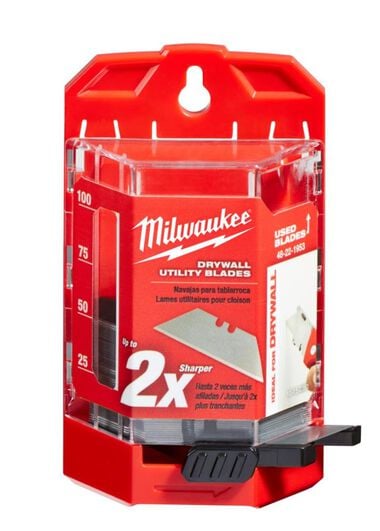 Milwaukee 50-Piece Drywall Utility Knife Blades with Dispenser, large image number 4