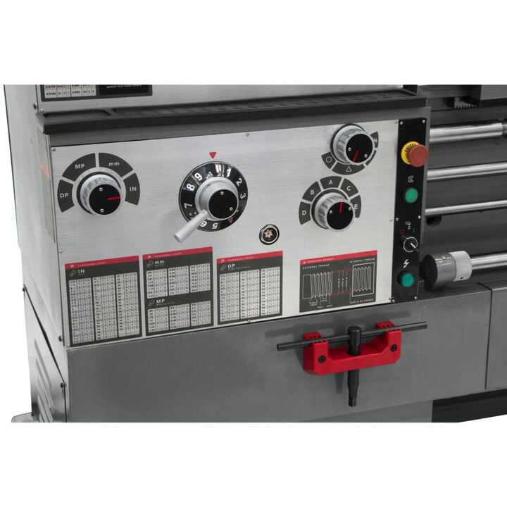 JET Gear Head 14 x 40 ZX Lathe with ACU-RITE 203 DRO Collet Closer & Taper Attachment, large image number 1