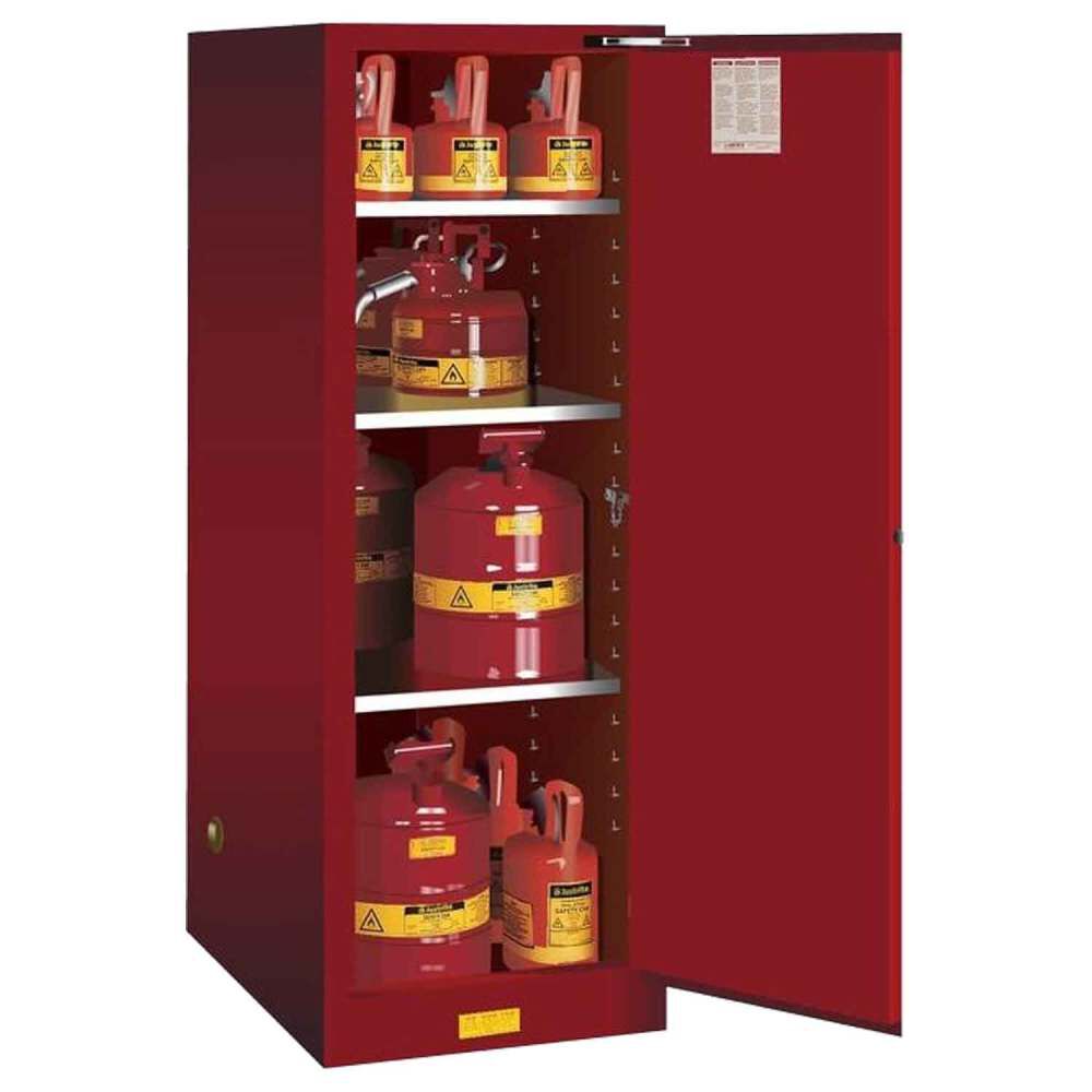 Justrite 54 Gallon Red Steel Self Close Flammable Cabinet, large image number 1
