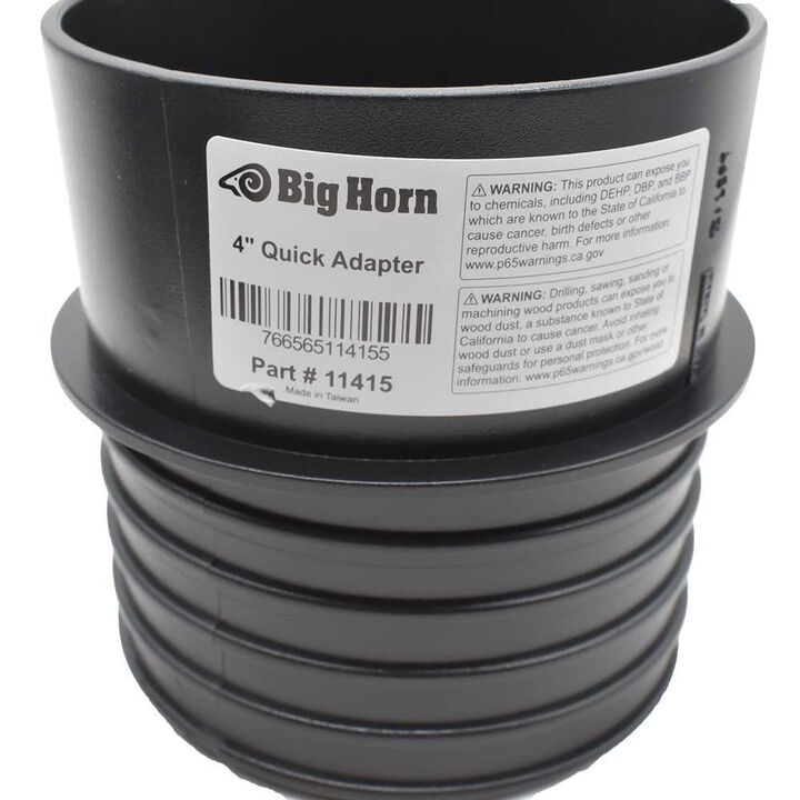 Big Horn 4 x 4 Inch Black Plastic Spiral End Quick Disconnect Adapter, large image number 3
