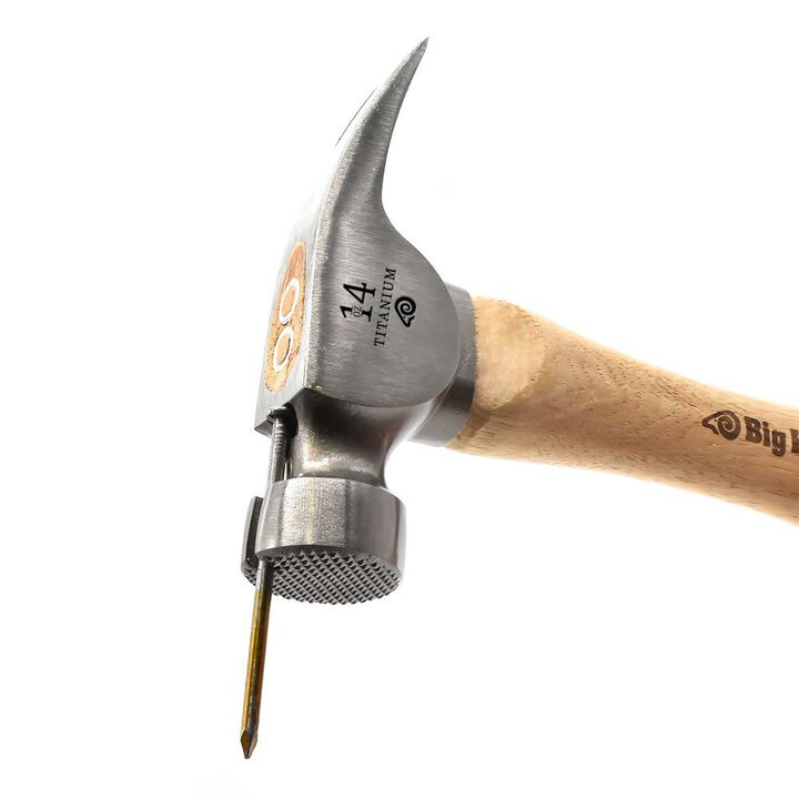 Big Horn 14 Oz Tiger Titanium Hammer with Straight Hickory Handle, large image number 3
