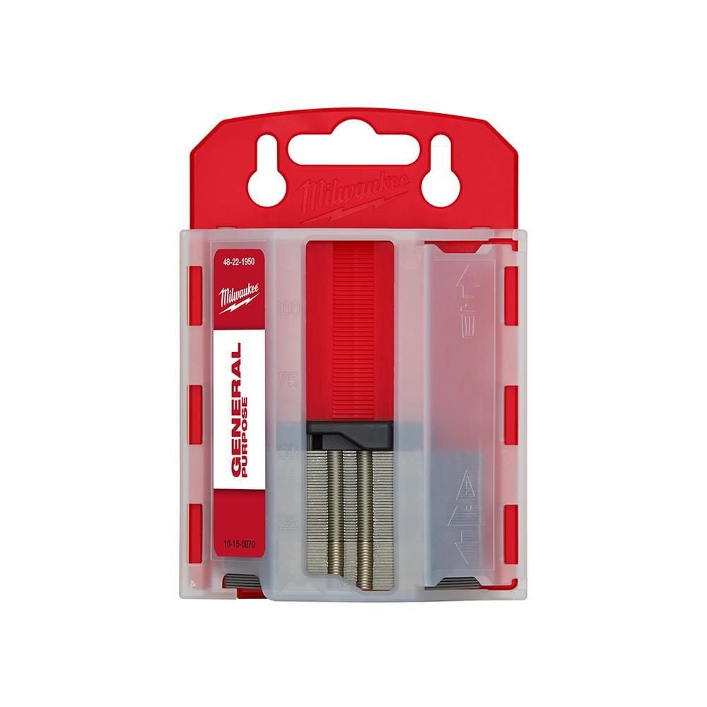 Milwaukee 50-Piece General Purpose Utility Blades with Dispenser - 48-22-1950
