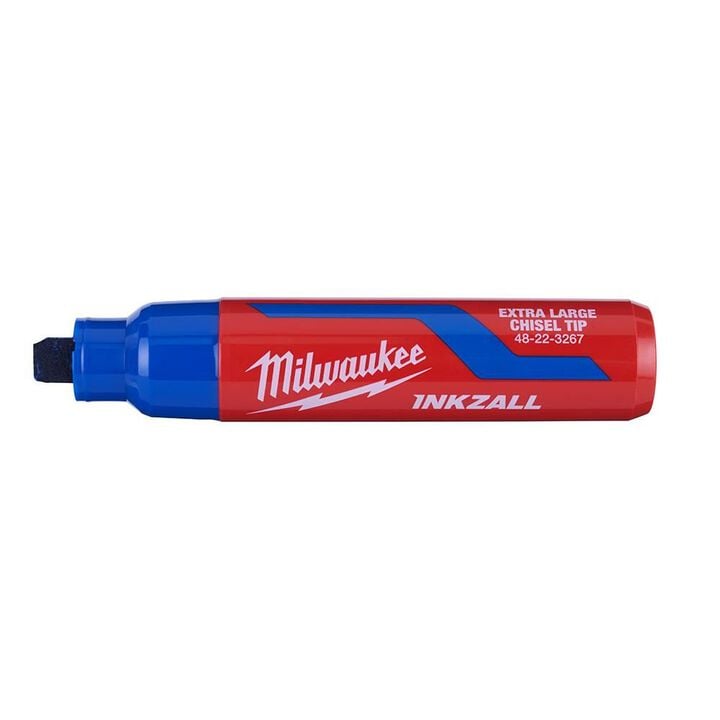 Milwaukee INKZALL Extra Large Chisel Tip Blue Marker, large image number 2