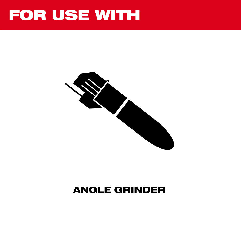 Milwaukee 4-1/2 Inch x 1/4 Inch x 7/8 Inch Performance+ Metal Grinding Wheel Type 27, large image number 5