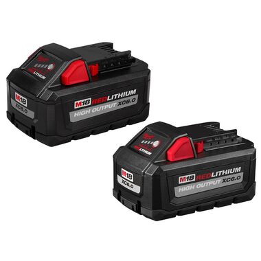Milwaukee M18 REDLITHIUM HIGH OUTPUT XC8.0 & M18 REDLITHIUM HIGH OUTPUT XC6.0 Battery 2 Pack