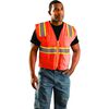 Occunomix Surveyor Safety Vest Orange High Visibility Classic Mesh Large, small image number 3