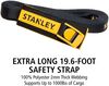Stanley Tie Down Lashing Strap with Hooks 1in x 19.6' Heavy Duty, small image number 5