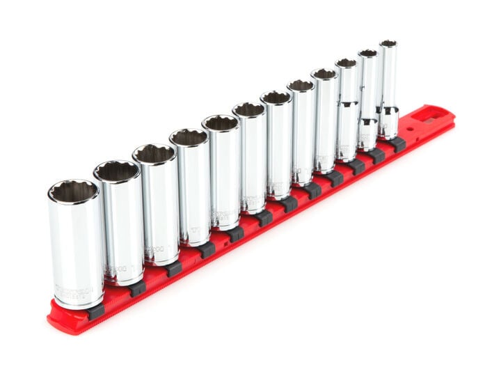 Tekton 3/8 Inch Deep 12 Point Socket Set, 12 Piece (8-19 mm), large image number 0