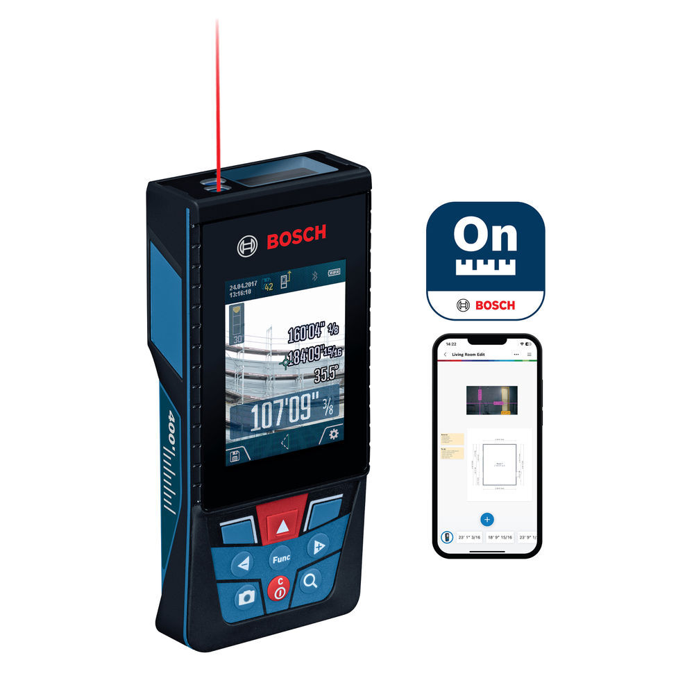 Bosch BLAZE Outdoor Connected Li-Ion 400 Ft Laser Distance Measurer with Camera Reconditioned, large image number 1