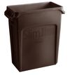 Rubbermaid Vented Slim Jim 16 Gallon Brown High-Quality Resin Container, small
