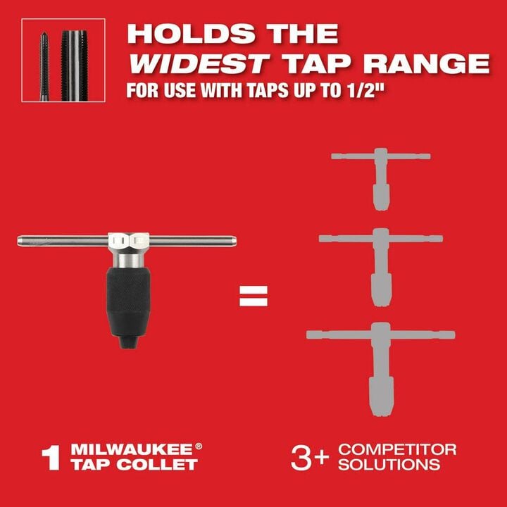 Milwaukee Tap Collet for Taps up to 1/2 & T Handle Bar, large image number 4
