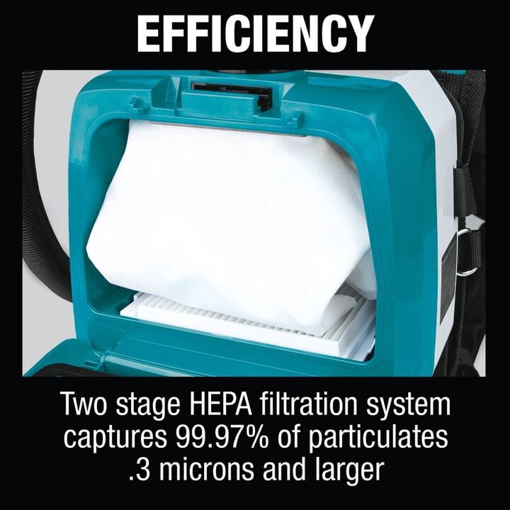 Makita 18V X2 (36V) LXT 1/2 Gallon HEPA Backpack Dry Vacuum (Bare Tool), large image number 7
