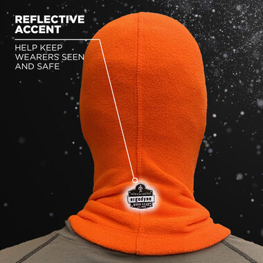 Ergodyne N-Ferno 6821 Orange Balaclava Face Mask - Fleece, large image number 4