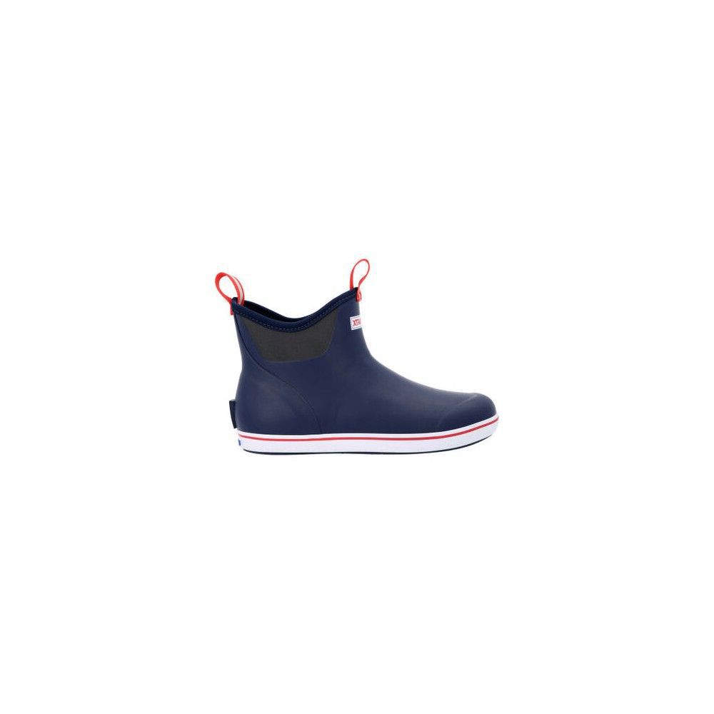 XTRATUF Men's 6 Inch Ankle Deck Boot Medium Width Navy/Red Size 10, large image number 7