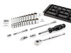 Tekton 1/4 Inch 12 Point Socket and Ratchet Set, 29 Pieces (5/32-9/16 Inch), small image number 2