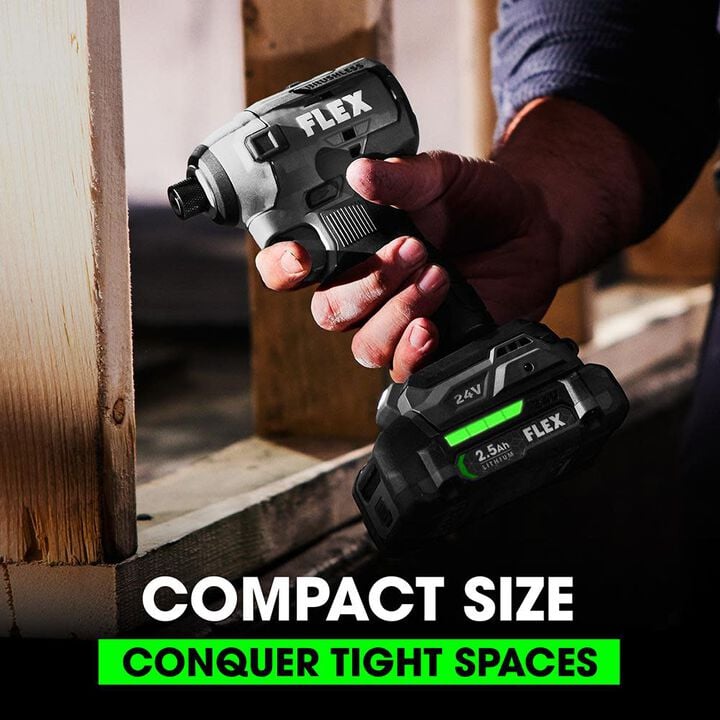 FLEX 24V Drill Driver and 1/4in Impact Driver Kit, large image number 8