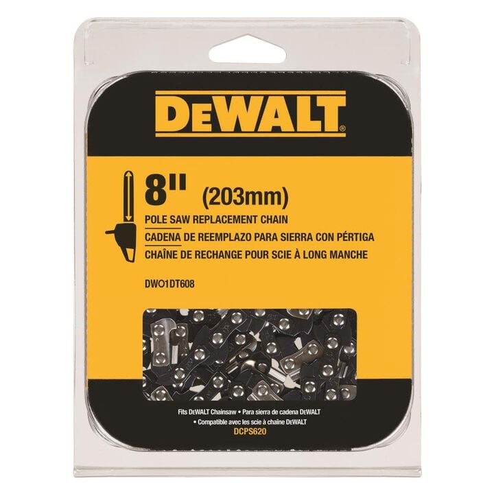 DEWALT 20V Max 8 Inch Brushless Pruning Chainsaw Kit Replacement Bar with Tip Guard & Pole Saw Chain Bundle, large image number 1