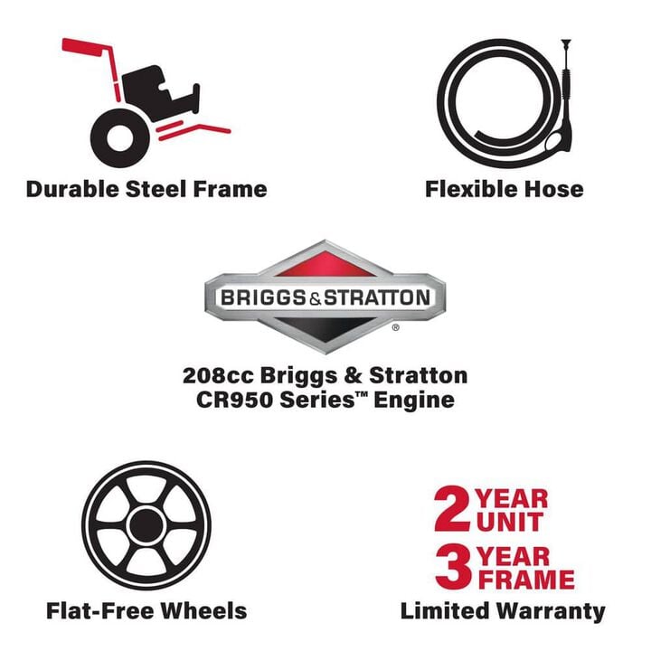 Briggs and Stratton 3200 PSI 4.5 GPM Gas Powered Cold Water Pressure Washer with 4 Spray Tips, large image number 6