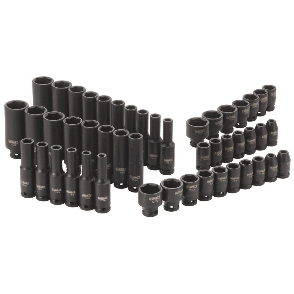 DEWALT 48 Piece 1 4 in Drive Combination Impact Socket Set 6 PT DWMT19251 Acme Tools