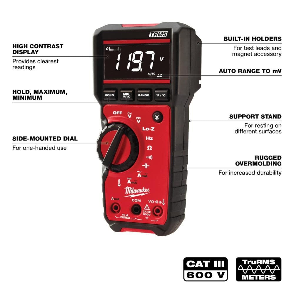 Milwaukee Electrical Multimeter Combo Kit 2220 20 - Image 3