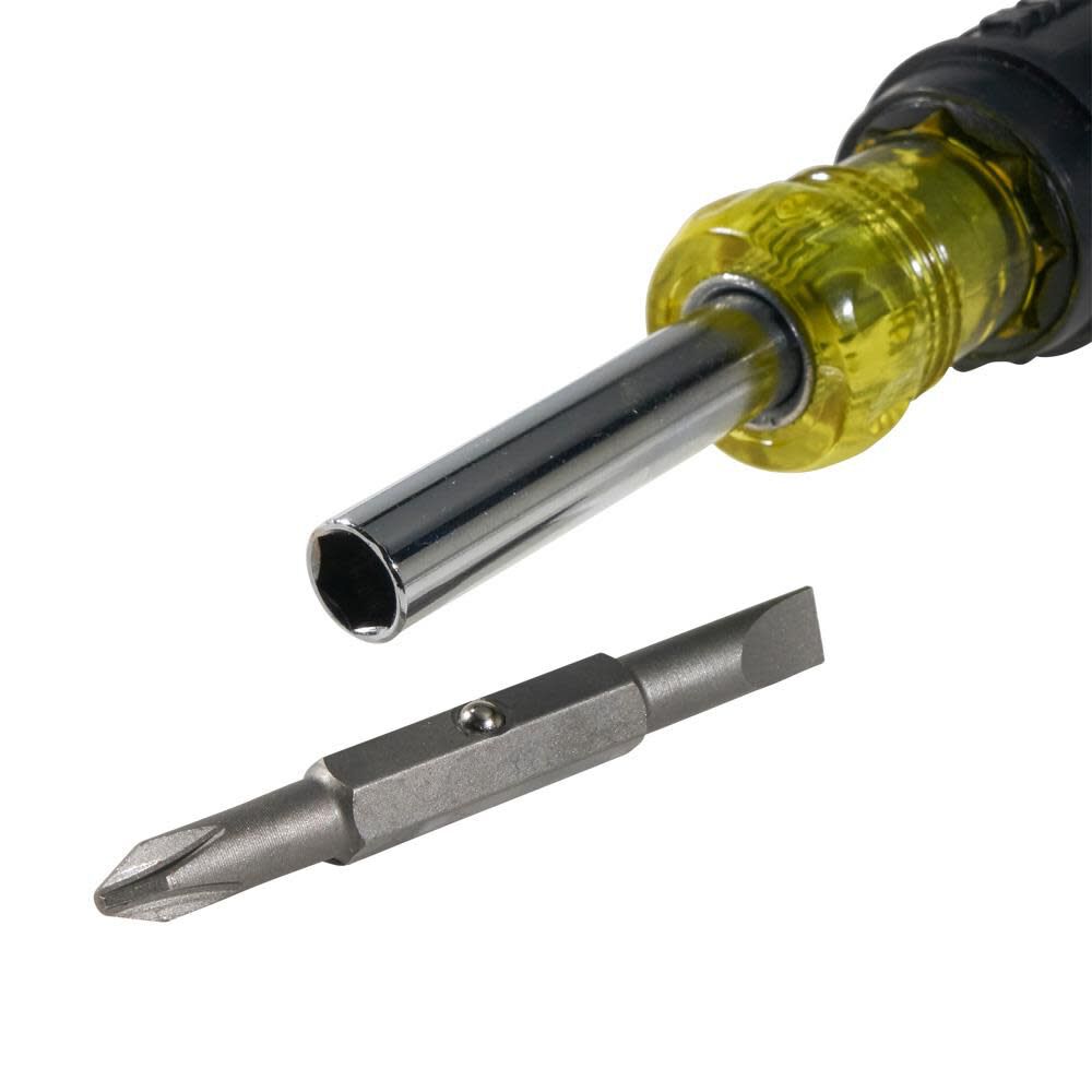 Klein Tools Multi-Bit Screwdriver/Nut Driver 5-in-1 Phillips, Slotted Bits, large image number 4