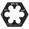 Milwaukee 3/4 in -16 NF 1-7/16 in  Hex Threading Die, small image number 1