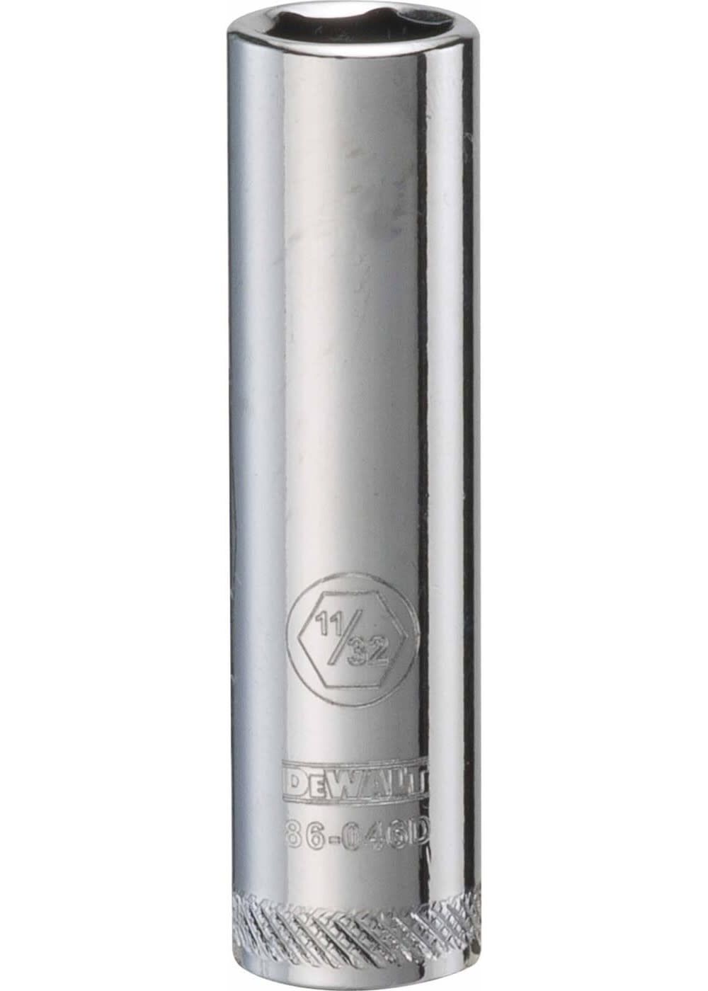 DEWALT 11/32 Inch - 1/4 Inch Drive 6-Point Imperial Deep Socket, large image number 2
