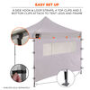 Ergodyne 10 Ft x 10 Ft Pop Up Tent Mesh Window Sidewall White, small image number 4