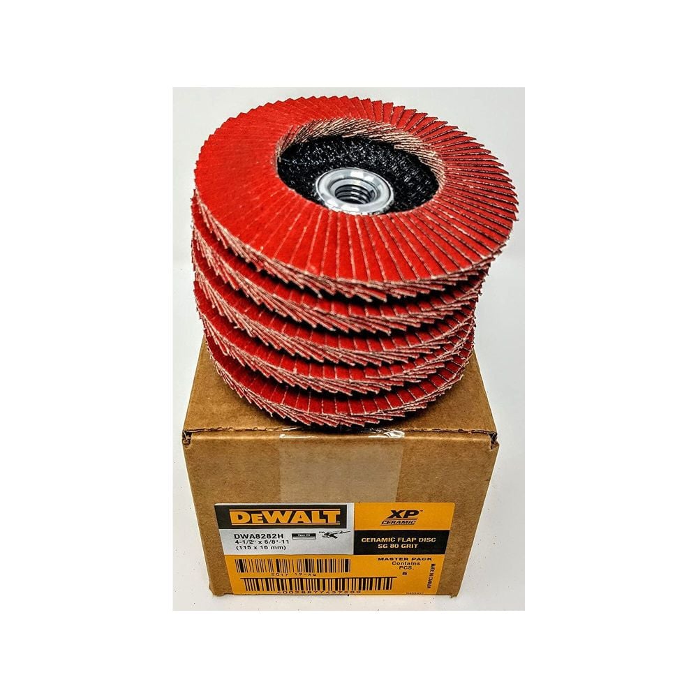 DEWALT 4 1/2in X 5/8in 11 SG80 T29 Ceramic Flap Disc, large image number 5