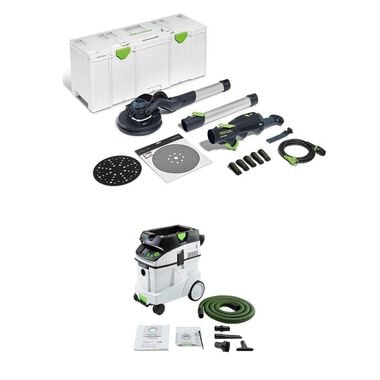 Festool Planex Drywall Sander, CT 48 E AC HEPA Dust Extractor Bundle