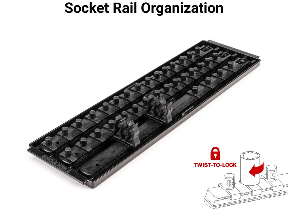 Tekton 3/8 Inch 12 Point Socket and Ratchet Set, 36 Pieces (1/4-1 Inch), large image number 6