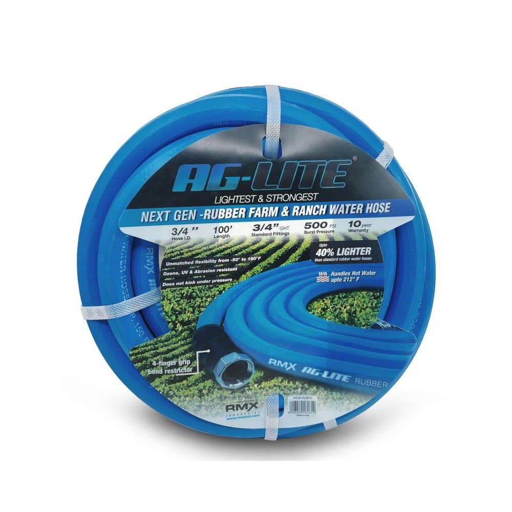 BluBird AG-Lite 3/4 Inch x 100 Ft. Rubber Water Hose Assembly – AL34100