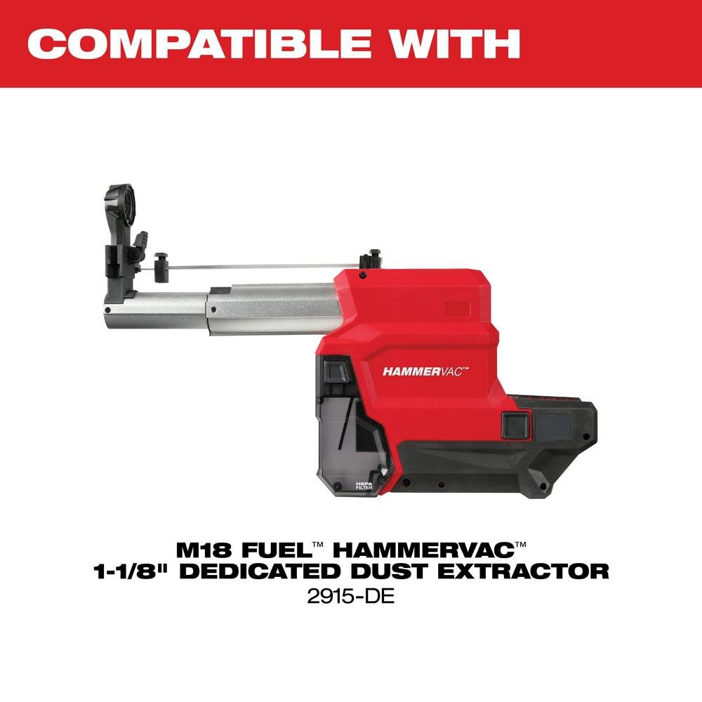 Milwaukee M18 FUEL 1 1/8inch SDS Plus Rotary Hammer with ONE KEY 