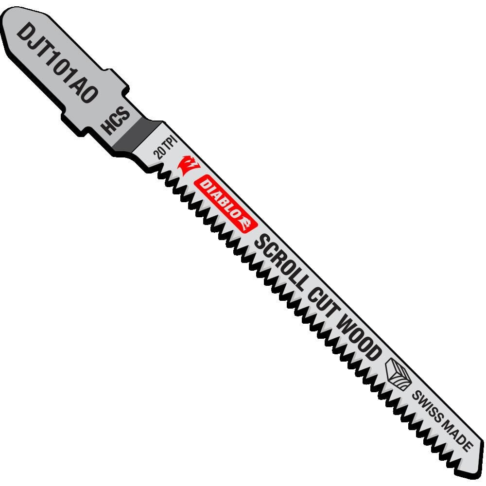 Scroll cut outlet jigsaw blade