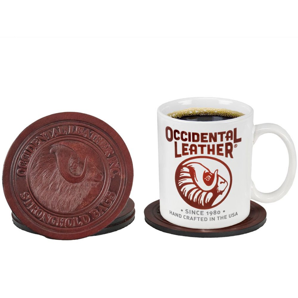Occidental Leather Coasters Oxy Red 4 Pieces, large image number 3