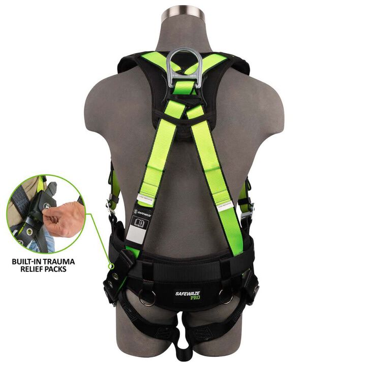 Safewaze PRO Construction Harness: 3D, MB Chest, TB Legs, Trauma relief, large image number 1