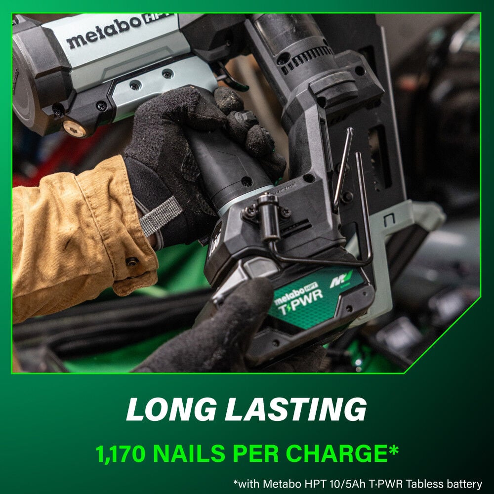 Metabo HPT Cordless Pneumatic 18V Metal Connector Nailer Kit, large image number 13