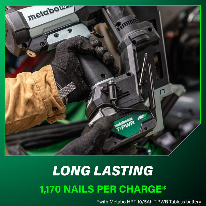 Metabo HPT Cordless Pneumatic 18V Metal Connector Nailer Kit, large image number 12