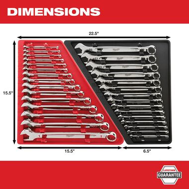 Milwaukee 15-Piece Combination Wrench Set - SAE, large image number 3