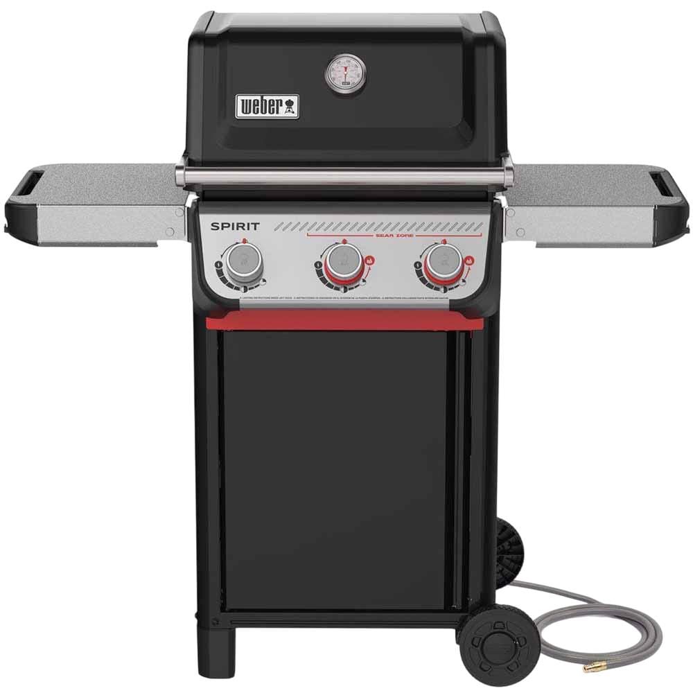 Weber Spirit E-325 26.6 Inch 3 Burner 31000 BTU Black Natural Gas Grill - 1500844