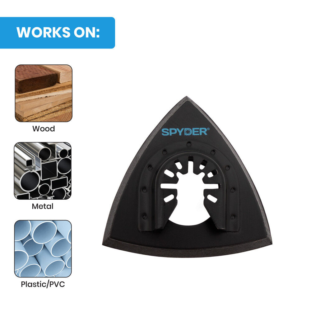 Spyder 3 Inch Oscillating Tool Detail Sanding Kit, 80/120/220 Grit, Hook & Loop, 10 Pieces, large image number 4
