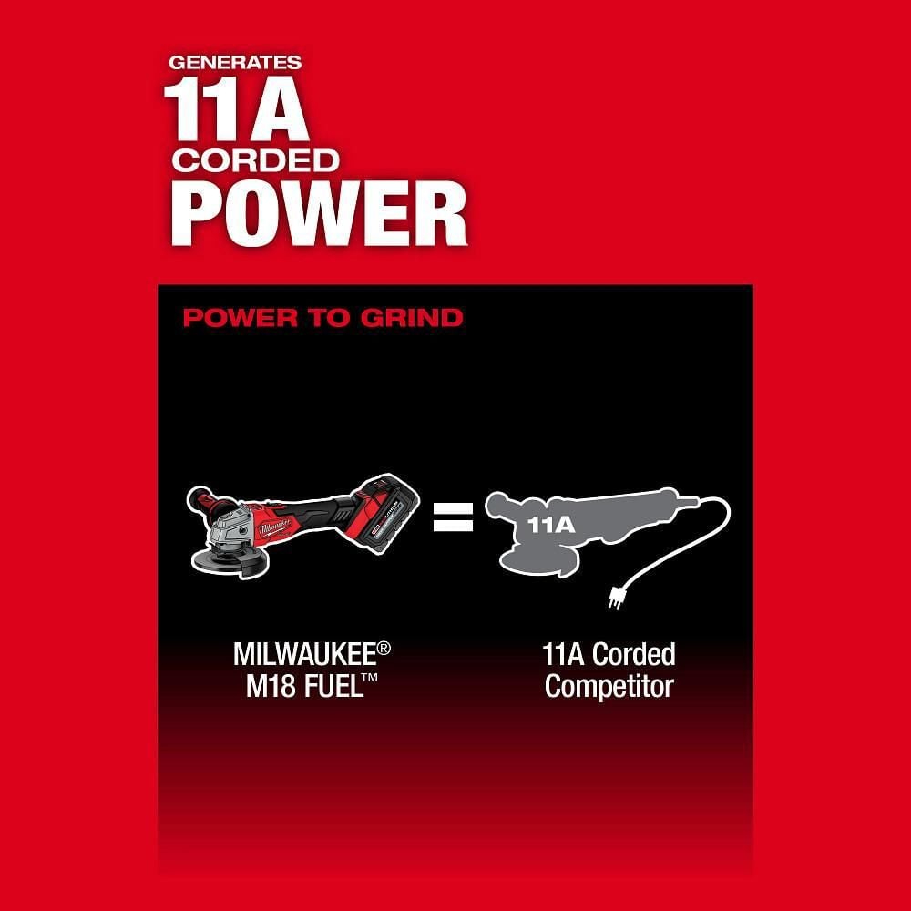 Milwaukee M18 FUEL 4-1/2inch / 5inch Grinder Slide Switch Lock-On (Bare Tool), large image number 7